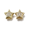 Star Brass Micro Pave Clear Cubic Zirconia Slide Charms LS-ZIRC-I070-013G-1