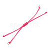 Korean Waxed Polyester Cord Braided Bracelets MAK-T010-05G-1