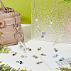 30Pcs 5 Color Faceted Glass Pendants PALLOY-AB00033-4