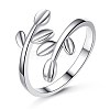 925 Sterling Silver Adjustable Cuff Rings RJEW-BB66689-A-1