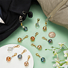 12Pcs 6 Styles Faceted Glass Pendant Decorations HJEW-FG00019-4