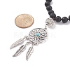 Gemstone Mala Beads Necklace NJEW-JN03813-5