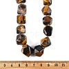 Natural Tiger Eye Nuggets Beaded Necklaces for Women Men NJEW-K388-01J-4