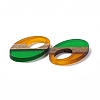 Transparent Resin & Walnut Wood Pendants RESI-M027-02I-3