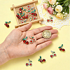16Pcs 4 Styles Alloy Rhinestone Pendants FIND-YW0012-48-3