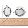 Tibetan Style Antique Silver Alloy Flat Oval Pendant Cabochon Settings LS-TIBEP-M022-20AS-3