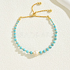 Chic Synthetic Turquoise Adjustable Slider Bracelets for Women's Fashion Accessories ZZ6600-3