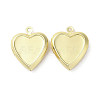 Rack Plating Brass Locket Pendants KK-G489-03G-1