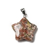 Natural & Synthetic Mixed Gemstone Pendants Connectors G-D061-02A-3