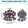 AHADERMAKER 4Pcs 4 Colors Big Eye Glitter Computerized Embroidery Cloth Iron on/Sew on Patches PATC-GA0001-17-2
