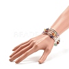 5-Loop Natural Mixed Stone Chip Beaded Wrap Bracelets for Women BJEW-JB01517-11-3
