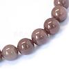 Natural Purple Aventurine Round Bead Strands G-E334-6mm-21-4