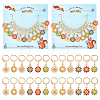 Alloy Enamel Sunflower Charms Locking Stitch Markers HJEW-PH01571-1