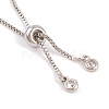 Butterfly Rack Plating Brass Box Chain Slider Bracelets BJEW-S148-02P-3