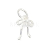 925 Sterling Silver Bowknot Charms with Jump Rings STER-M021-01S-02-1