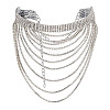 1Pc Brass Rhinestone Cup Chains Multi Layered Necklace NJEW-FG0001-12-1