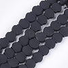 Spray Painted Non-magnetic Synthetic Hematite Beads Strands G-T116-23-17-1