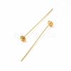 Brass Flower Head Pins X-KK-A178-09G-3