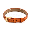 Leather Textured Bracelet Straps Slide Wristbands for Slide Charms AJEW-K232-01G-06-1