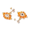 Glass Seed Beads Stud Earrings EJEW-MZ00270-04-4