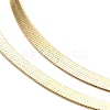 2Pcs 2 Styles Brass Flat Snake Chains Double Layer Necklaces Set NJEW-P289-11G-3