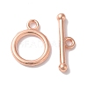 Rack Plating Brass Toggle Clasps KK-A225-06RG-1