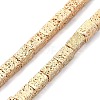Electroplated Natural Lava Rock Beads Strands G-I360-K02-02-1