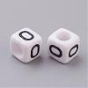 Acrylic Horizontal Hole Letter Beads PL37C9308-O-2