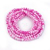 Baking Painted Glass Beads Strands GLAA-F096-A-55-2