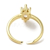 Rack Plating Brass Micro Pave Cubic Zirconia Adjustable Rings RJEW-H228-03G-02-3