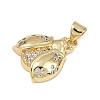 Brass Micro Pave Cubic Zirconia Pendants KK-A260-07C-G-2