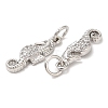 Brass Micro Pave Cubic Zirconia Pendants KK-Q775-04P-2