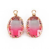 Gradient Color Glass Pendants GLAA-S193-006-B14-2
