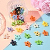 40Pcs 2 Styles Rubberized Style Opaque Acrylic Beads OACR-YW0004-45-4
