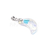AB Color Plated Glass Pendants PALLOY-JF04595-02-4