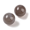 Natural Grey Agate No Hole Sphere Beads G-K353-04C-06-2