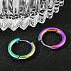 202 Stainless Steel Huggie Hoop Earrings EJEW-F111A-14mm-RC-3