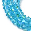 Transparent Electroplate Glass Beads Strands GLAA-F029-3mm-D19-3
