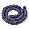 Flat Round Handmade Polymer Clay Beads CLAY-R067-10mm-04-3