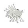 304 Stainless Steel Pendant Cabochon Settings STAS-L293-04P-2