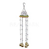 Natural Quartz Crystal Geode Wind Chime HJEW-D302-08-2