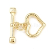 Heart Brass Toggle Clasps KK-G548-43G-02-1