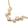 12Pcs 12 Constellations Clear Cubic Zirconia Link Anklets Set AJEW-AN00504-5