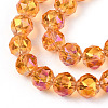 Electroplate Transparent Glass Beads Strands EGLA-N002-34C-C08-3