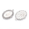 Non-Tarnish 304 Stainless Steel Pendant Cabochon Settings STAS-N114-02P-2