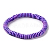 7Pcs 7 Style Polymer Clay Heishi Surfer Stretch Bracelets Set BJEW-SW00088-04-2