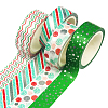 Christmas Theme DIY Scrapbook Decorative Adhesive Tapess DIY-CJC0001-12-3