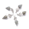 Natural Labradorite Pendants G-O194-02-1