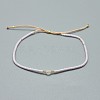 Adjustable Natural Rose Quartz Braided Bead Bracelets BJEW-F391-A01-2
