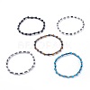 Natural & Synthetic Gemstone Stretch Bracelets BJEW-JB03740-1